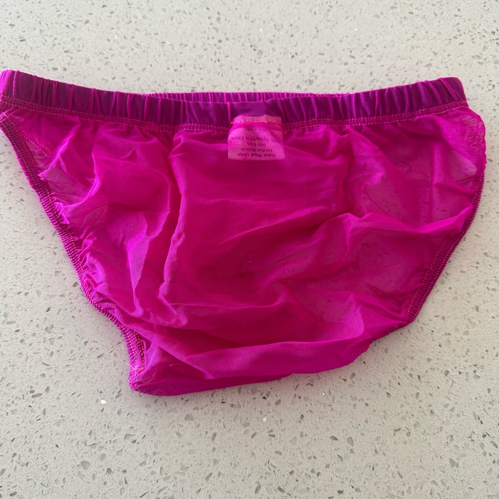 See Thru Sheer Bikini Brief  #245 -Fuschia - Picture 7 of 7